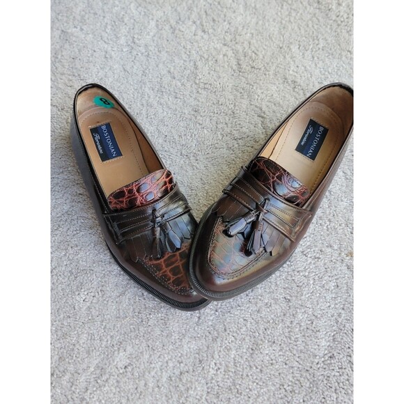 Bostonian Vintage Shoes Leather 90s Florentine Tasseled Sz 8 M Made in Italy - Picture 7 of 8